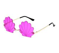 Zktfyshk Popular Rimless Shell Sun Glasses For Parties And Music Festivals With Bright Color Great For Fashionable Women Wear