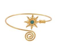 Zktfyshk Quick Adjust Vintage Sun Arm Band Featuring Turquoise Stone for Long Time Use Metal Construction Turquoise Jewelry