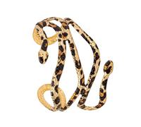 Zktfyshk Statement Metal Cuff Snake Adjustable Leopard Print Opening Bangle Party Wear Body Jewelry For Trendsetters
