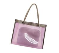 Zktfyshk Stylish Clear PVC Bag For Women Lightweight Beach Bag With Spacious Interior Shoulder Purse and Cosmetic Pouches Set