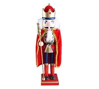 Zktfyshk Traditional Wooden 38cm Tall Christmas Decorative King Figure Soldier