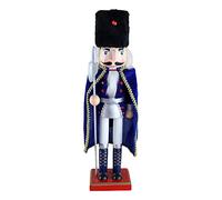 Zktfyshk Traditional Wooden 38cm Tall Christmas Decorative King Figure Soldier