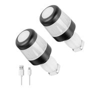 Zktfyshk USB Rechargeable Bike Handleassociations Light, High Brightness LED Security Warning Lamp, Impregnated Cycling Rod End Plugs Waterproof Turn Signals Lights