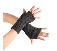 Zktfyshk warm gloves, Knitted Gloves Owl Pattern Arm Warmer Fingerless Gloves with Thumb Hole Stretchy Half Finger Gloves Winter Warm Mitten