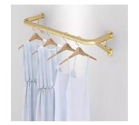 zktoermn Clothes Rack, Industrial Pipe Clothes Rack Wall Mounted, Heavy Duty Iron Pipe Clothing Garment Rail, for Women's Men's Clothing Store Closet Storage(Gold,100x28cm)
