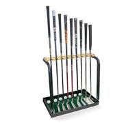 zktoermn Golf Club Holder, Golf Club Organizer Floor Stand for 9 Golf Clubs Storage,Rustic Modern Design,Golf Putter Stand for Sports, Indoor,Office, Garage