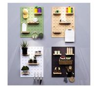 zktoermn Wood Pegboard Combination Wall Organizer Kit, For Walls, Office Pegboard, Decorative Display(Green,60x120cm)