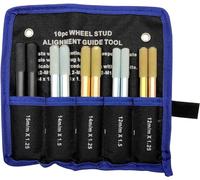 ZKTOOL 10PCS Automotive Wheel Alignment Bolt, M12*P1.25 M12*P1.5 M14*P1.25 M14*P1.5 M15*1.25 SST, Wheel Guide Pin, Wheel Positioning Pin, Wheel Mounting Guide Tool, Wheel Hanger Locating Bolt