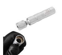 ZKTOOL 14mm Universal Joint Magnetic Spark Plug Wrench, Thin Wall 12 Point 3/8 Inch CR-V Swivel Spark Plug Socket, Spark Plug Puller, Spark Plug Removal Tools