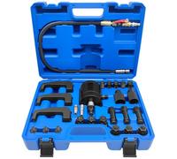 ZKTOOL 24PCS Pneumatic Diesel Injector Puller Kit, Air Vibration Diesel Injector Removal Tool Kit, With 19 Adapters, US EU Connectors and Handheld Handle, Suitable for Various Connection Types