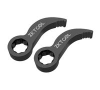 ZKTOOL 2PCS Crowbar Adapter Head Tool, Pry Bar Wrench Adaptor Head, Fits 3/8" Ratchet or Open End Wrench, Ultra-Compact Size Adjustable Angle Head Crowbar for Tight Spaces