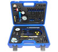 ZKTOOL 46PCS Compression Tester, for Gasoline and Diesel Engines, Pressure Loss tester, Cylinder Pressure Tester, Suitable for HDI, TDCi, Pump Duse Engines, for Cars, Trucks and Motorcycles