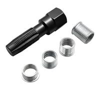 ZKTOOL 5pcs M14 x 1.25 Spark Plug Thread Repair Kit, Cylinder Head Rethreading Kit, Spark Plug Rethreaded Kit, 14mm Reamer Cylinder Thread Repair Tool, 4 Thread Insert