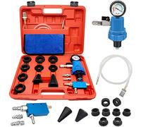 ZKTOOL Universal Automotive Coolant System Refiller, Car Antifreeze Pneumatic Vacuum Refill Tool Kit, Engine Radiator Flush, Cooling System Purge Kit, Water Tank Coolant Filling Kit