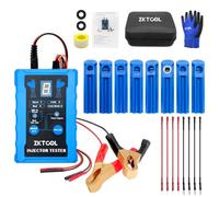 ZKTOOL Universal Fuel and Injector Cleaner and Tester Kit, 8 Pulse Modes, 4-Wire Dual Channel for 2 Fuel Injectors, 8 Size Cleaning Adapters, 12V/5V Output Power-Test
