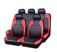 ZKUZKA 9Pcs Car Seat Cover Sets for Land Rover Evoque 2019-2024, Leather Waterproof Breathable Seat Covers Full Set Seat Protector,D-Red