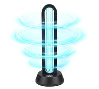 ZKX UVC Germicidal uv lamp Remote Control Timer Radar Sensing Device Disinfection UV Sterilizer Cleans Air Ozone & Free Kill Remover Mold Flu. Bacterial dust Mites Germ UV Light 65W(Remote+Ozone)