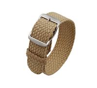 ZKXGVBRWQHT Sailcloth Classic Nylon Watch Strap,18 20 22 mm, Vintage Wearable Breathable Replacement Accessories, 1 Piece(Beige (Silver),22mm)