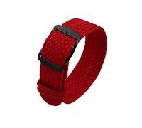ZKXGVBRWQHT Sailcloth Classic Nylon Watch Strap,18 20 22 mm, Vintage Wearable Breathable Replacement Accessories, 1 Piece(Red (Black),22mm)