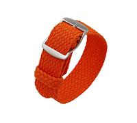 ZKXGVBRWQHT Sailcloth Classic Nylon Watch Strap,18 20 22 mm, Vintage Wearable Breathable Replacement Accessories, 1 Piece(Orange (Silver),20mm)