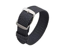 ZKXGVBRWQHT Sailcloth Classic Nylon Watch Strap,18 20 22 mm, Vintage Wearable Breathable Replacement Accessories, 1 Piece(Grey (Silver),18mm)