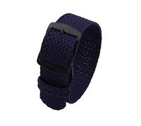 ZKXGVBRWQHT Sailcloth Classic Nylon Watch Strap,18 20 22 mm, Vintage Wearable Breathable Replacement Accessories, 1 Piece(Navy (Black),18mm)