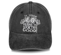 Zkxiyuan 40th 50th 60th 70th Birthday Cap for Men Women,Funny Gifts for Husband Dad Grandad,1955-1985 Hat,Vintage Cotton Baseball Cap (UK, Alpha, One Size, M, Grey-40th)