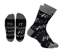 Zkxiyuan 40th Years Old Birthday Gifts for Men,Personalized 1985 Gift Ideas,Novelty Funny Cotton Calf-length Socks 9-11 for Dad Grandad Husband