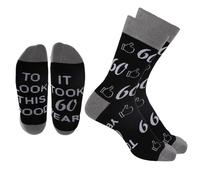 Zkxiyuan 60th Years Old Birthday Gifts for Men,Personalized 1955 Gift Ideas,Novelty Funny Cotton Calf-length Socks 9-11 for Dad Grandad Husband