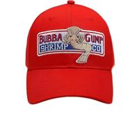 Zkxiyuan Bubba Gump Shrimp Hat Shrimp Co. Embroidered Adjustable Cotton Forest Gump Caps Unisex (Red)