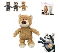 ZKXMCL Indestructible Dog Toys Indestructible Robust Bear, Dog Toys for Aggressive Chewers, Dog Squeaker Toys, Tough Dog Toys, Interactive Dog Toys for All Dog Types