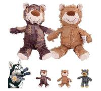 ZKXMCL Indestructible Robust Bear, 2025 Upgrade Dogs Toys, Indestructible Dog Toys to Keep Them Busy, Dog Companion for Heavy Chewers, Squeaky Dog Toys for Large Small Dogs