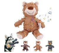 ZKXMCL Indestructible Robust Bear, 2025 Upgrade Dogs Toys, Indestructible Dog Toys to Keep Them Busy, Dog Companion for Heavy Chewers, Squeaky Dog Toys for Large Small Dogs