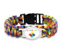 ZKXXJ Autism Puzzle Bracelet for Men Women,Paracord Rope Survival Bracelets Autism Dad Autism Mom Cuff Bracelets Bangle for Adults,Colorful Autism Awareness Puzzle Ribbon Bangle Autistic Jewelry