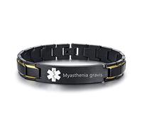 ZKXXJ Medical Alert ID Bracelet for Men - Stainless Steel Adjustable Wristband Sos Emergency Identification Bracelets Blood Thinner,Healthy ICE Allergy Awareness Jewelry for Boyfriend Dad, Stainless