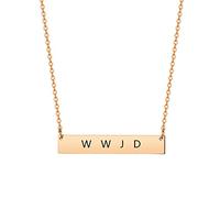 ZKXXJ Stainless Steel WWJD & HWLF Necklaces for Women Girl - What Would Jesus Do ? He Would Love First - Inspirational Religious Reminder Jewelry Gifts for Her, Set or Single, Stainless Steel, Agate