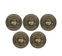 Zkydhbd 1/2/5 Over Pars Old Bastards Golf Coin Funny Golfs Challenge Coin Gag Golfers,Friend Novelty Golfs Ball Marker Funny Golf Accessories