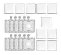 Zkydhbd 10 Pieces Pendant Trays Set Silver Color Square Round Rhinestone Base For Necklace Jewelry Making Craft Round Pendant Necklace
