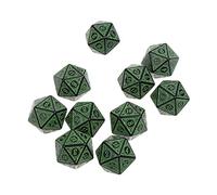 Zkydhbd 10Pcs 5 Colors Multifaceted Dice D20 Polyhedral TRPG Games Set Board Game Entertainment Kit