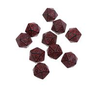 Zkydhbd 10Pcs 5 Colors Multifaceted Dice D20 Polyhedral TRPG Games Set Board Game Entertainment Kit