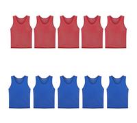 Zkydhbd 10PCS Soccers Practice Gear Elastic Vests Multiple Color Option Wash Resistant Fabric For Team Sports Adult Football Apparels