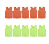 Zkydhbd 10PCS Soccers Practice Gear Elastic Vests Multiple Color Option Wash Resistant Fabric For Team Sports Adult Football Apparels