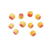 Zkydhbd 10Pieces Resin Striped Bucket Beads Necklace Accessories Scattered Beads for Crafting Unique Necklaces and Bracelets Handmade Craft