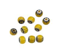 Zkydhbd 10Pieces Resin Striped Bucket Beads Necklace Accessories Scattered Beads for Crafting Unique Necklaces and Bracelets Handmade Craft