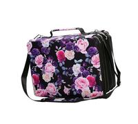 Zkydhbd 224 Slots Large Capacity Multilayer Marker Case with Shoulder Strap for Permanent Paint Sketch Markers Storage Pen Case