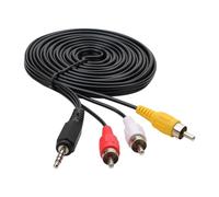 Zkydhbd 3.5mm Male To 3RCA Male AV Cable Delivering Uncompressed Sound Video Across Multiple Platforms AV Sound Video Output Cable