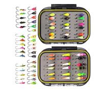 Zkydhbd 30/36pcs Ice Fishing Lure Set Winter Ice Fishing Jigs Set For Perch Bass Sinking Metal Jigging Hard Baits Sinking Baits