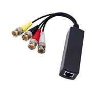 Zkydhbd 4Channel 8MP Passive Video Balun Transceiver For CCTV Systems With High Resolution BNC Female Input/RJ45 Output