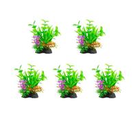 Zkydhbd 5PCS Artificial Water Plant With Base Aquariums Ornament Easy To Maintenance For Various Size Fishank Shelter Accessory Fishtanks Water Plant