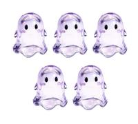 Zkydhbd 5Pieces Fun Clear Specter Shape Acrylic Beads Jewelry Making Part Decorative Beads for Creating Jewelry and Accessories Making Supplies